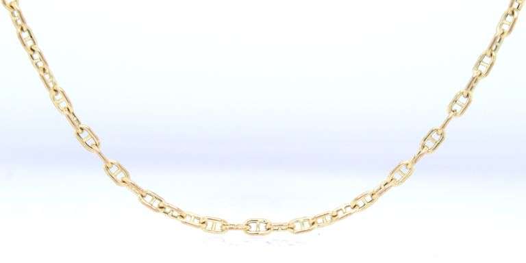 10kt Yellow gold Hollow Anchor chain