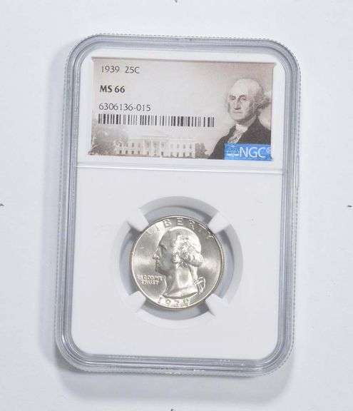 MS66 1939 Washington Quarter NGC