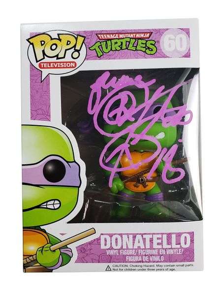 Corey Feldman Autographed Vaulted TMNT Donatello Funko Pop! #60 ACOA Witness ITP