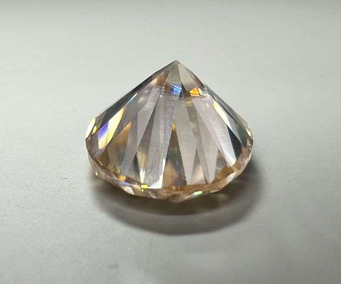 Phenominal Rare 3.21 Ct Golden Amber Bronze Fire Moissanite