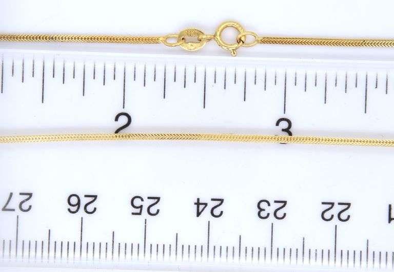 14kt Yellow gold Foxtail chain necklace