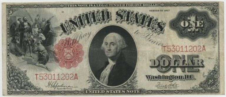 Desirable 1917 Series Large Size $1 Legal Tender note