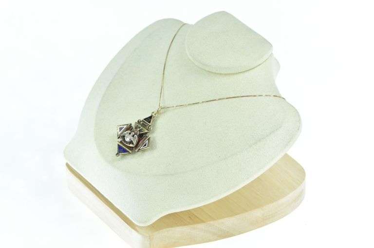 14K Yellow Gold 32 Degr. Masonic Enamel Articulated Eagle Charm/Pendant