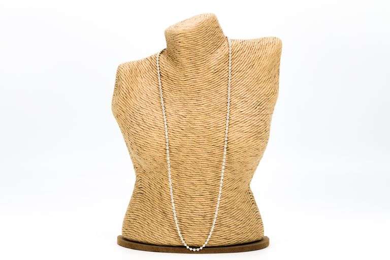 Sterling Silver Italian Ball Bead Chain 3mm 925 Italy New Dog Tag Necklace 22"