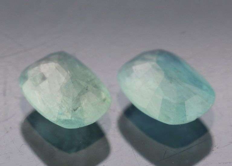 Gorgeous 2.44ct blue green Grandidierite pair