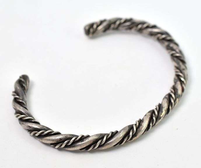 Twisted Cuff Bracelet in Sterling Silver