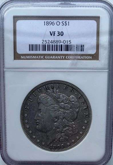 1896 O VF30 NGC Morgan Dollar