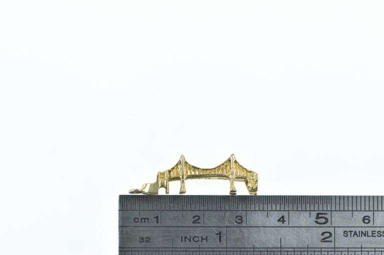 14K Yellow Gold Golden Gate San Francisco California Charm/Pendant