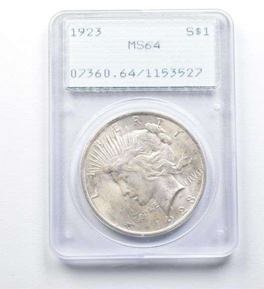1923 Peace Silver Dollar MS64 PCGS Rattler