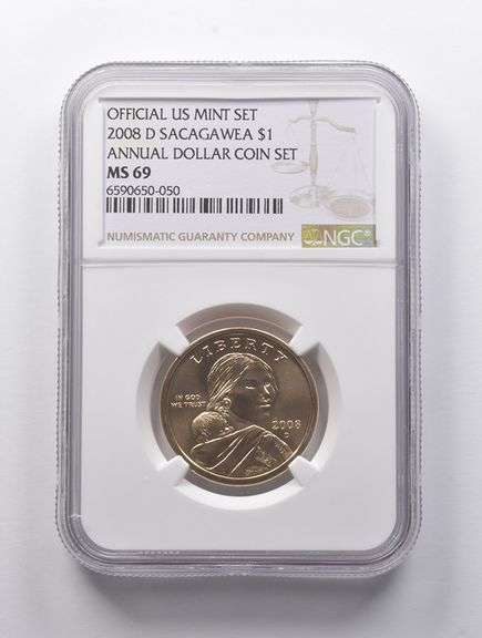 MS69 2008-D Sacagawea Dollar Annual Dollar Coin Set NGC