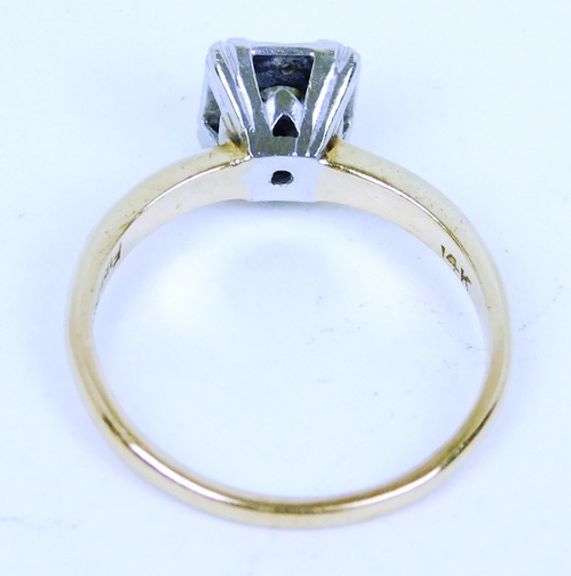 Classic Vintage 14K Diamond Solitaire Ring, Size 7