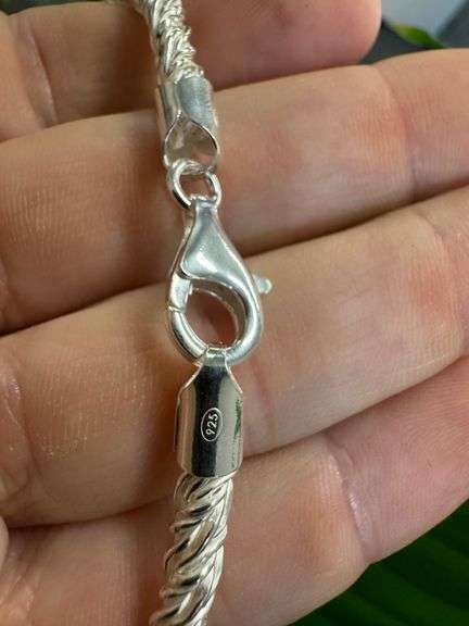 Sterling Silver 925 5mm Fox Tail Chain Italian 24" Necklace
