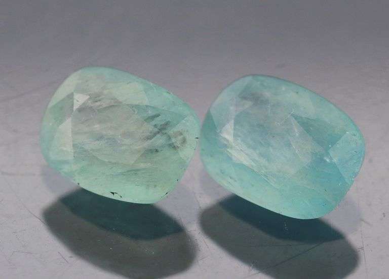 Gorgeous 2.44ct blue green Grandidierite pair