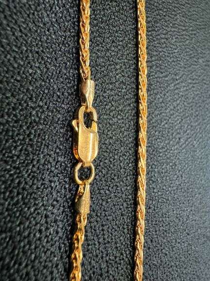 22k Rose Gold Plated Sterling Silver Diamond-Cut Wheat Chain 2mm Solid 925 Unique Spiga Necklace 18"
