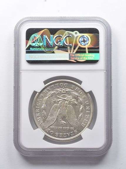 Error AU58 1921-S Morgan Silver Dollar OBV Struck Thru NGC