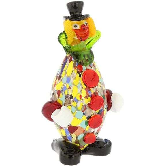 Handcrafted Venetian Murano Glass Clown
