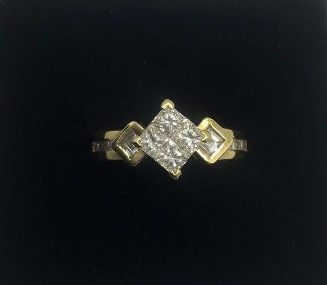 14K YELLOW GOLD DIAMOND ENGAGEMENT RING