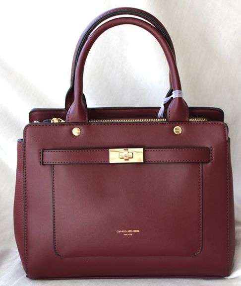 Stylish Burgendy Color Designer Bag By David Jones-Paris