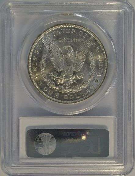 Blazing-white Choice BU 1882-O Morgan Silver Dollar. PCGS MS63