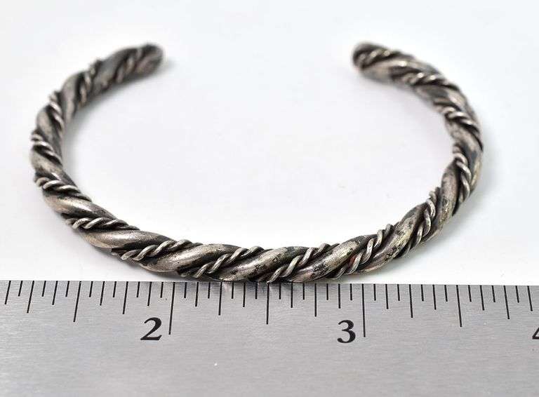 Twisted Cuff Bracelet in Sterling Silver