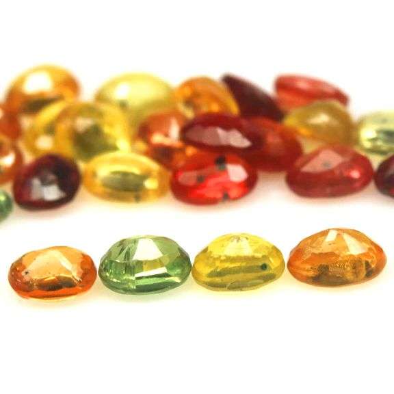 7.07ct heated only Autumn leave Sapphire set