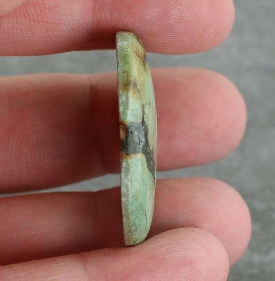 Awesome 36.67ct rich blue green Turquoise cabochon