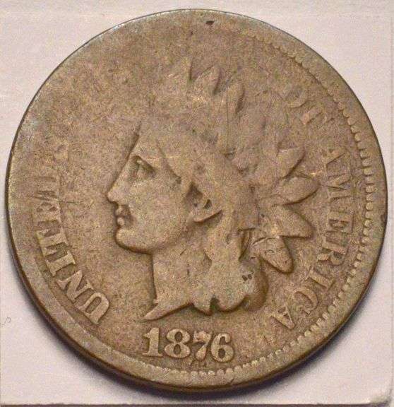 1876 Indian Head Cent, Circulated.