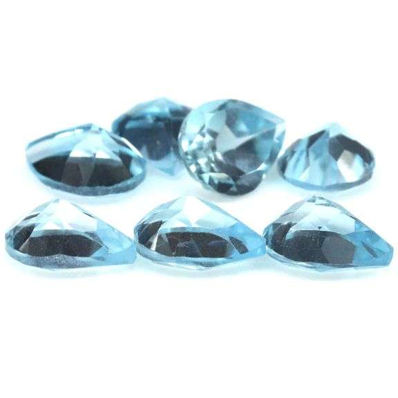 High quality 14.16ct 7 pc sky blue Topaz set