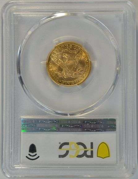 Very Choice BU 1907 US $5 Liberty Gold Piece. PCGS MS63