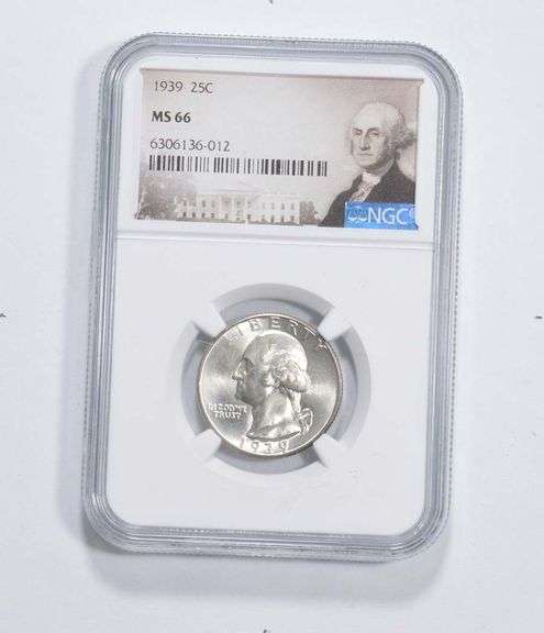 MS66 1939 Washington Quarter NGC