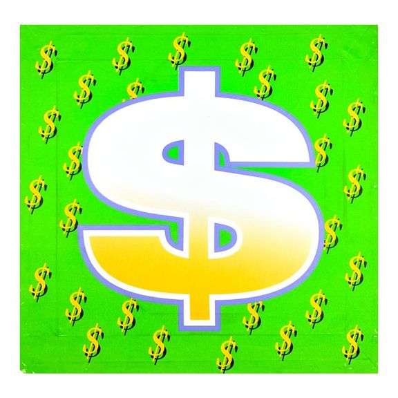 Dollar Sign (Green Bold) by Steve Kaufman