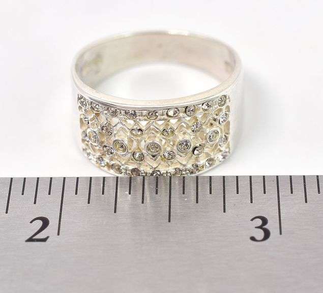 CZ Band Ring in Sterling Silver