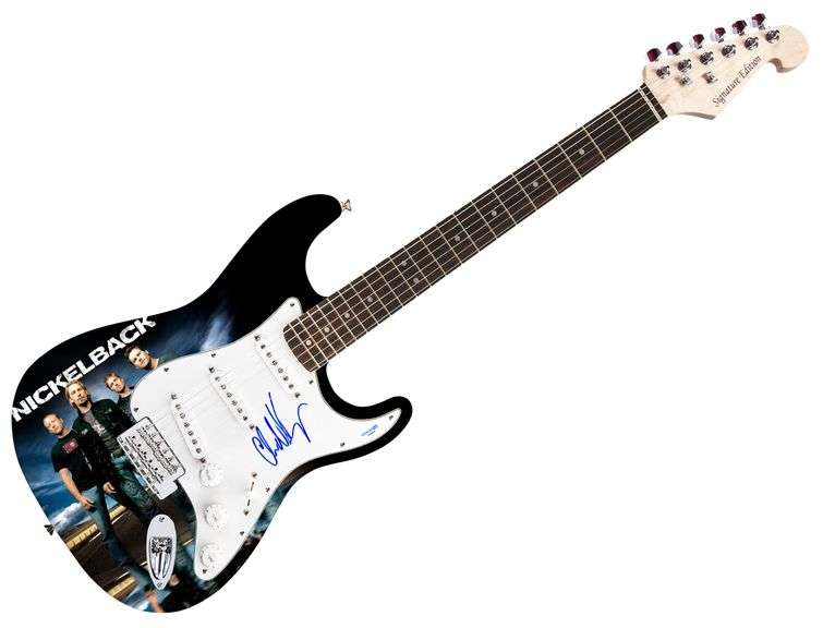 Nickelback Chad Kroeger Autographed Custom Graphics Guitar ACOA