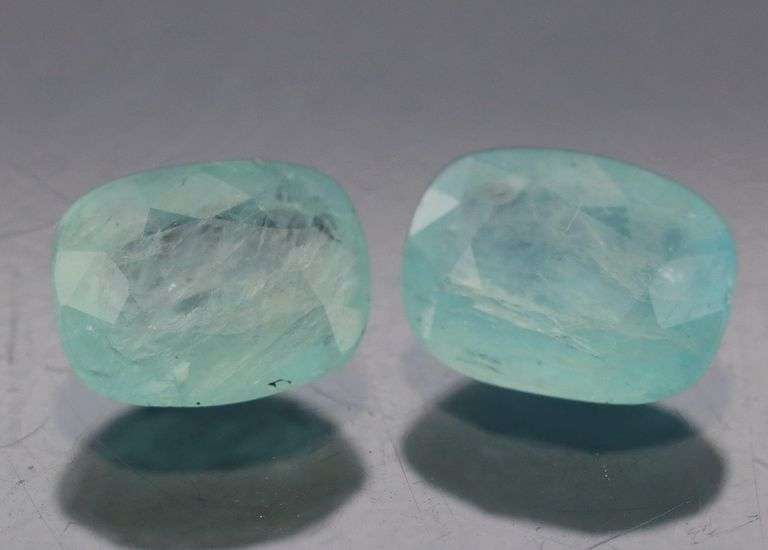 Gorgeous 2.44ct blue green Grandidierite pair