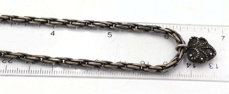 Group lot of vintage 925 sterling silver necklaces