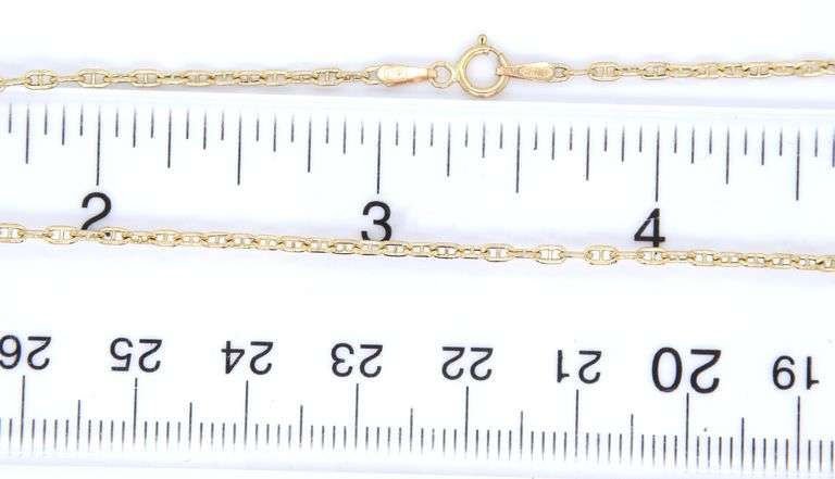 10kt Yellow gold Hollow Anchor chain
