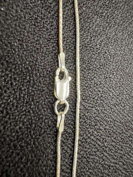 Sterling Silver Diamond-Cut Snake Chain 1mm Solid 925 Italy Tornado Necklace 20"