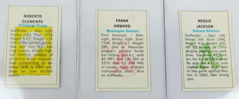 2 Dell 1971 Baseball Cut-Outs