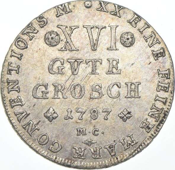 1787 Brunswick German State 16 Gute Groschen