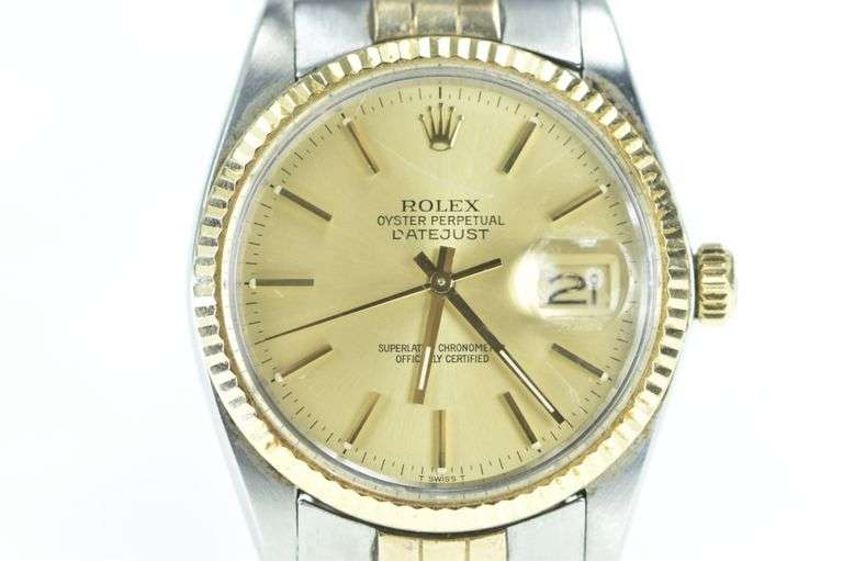 18k Gold Rolex Datejust 36mm Model 16013 Men's Watch