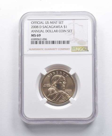 MS69 2008-D Sacagawea Dollar Annual Dollar Coin Set NGC