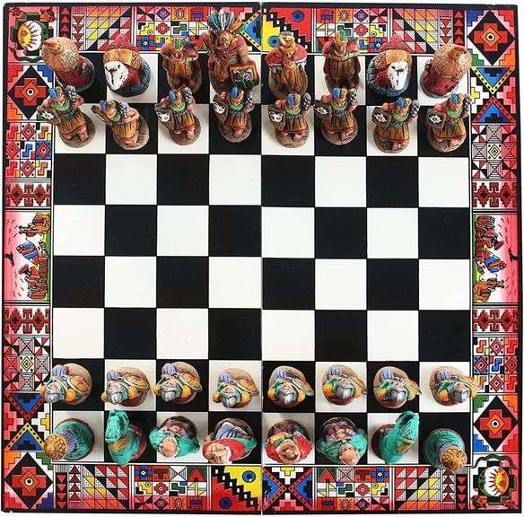 Limited Edition Hand Carved and Painted Chess