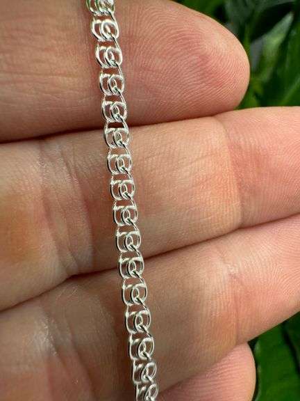 Sterling Silver Italian Love Heart Chain 3.5mm Solid 925 Italy Infinity Promise Bracelet Anklet 8"