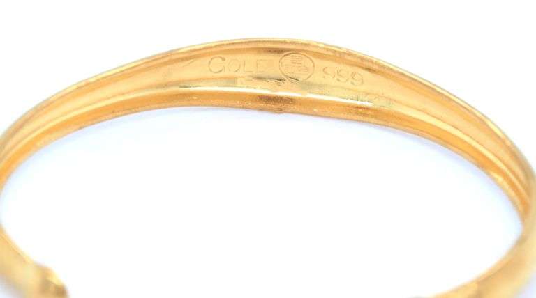 24kt Yellow gold Baby Chinese Cuff bangle