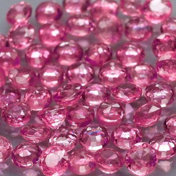 Premium 3.66ct 55 piece round cut Ruby set