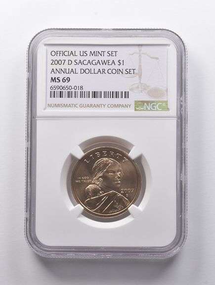 MS69 2007-D Sacagawea Dollar Annual Dollar Coin Set NGC