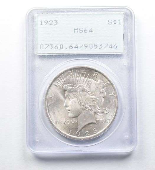 1923 Peace Silver Dollar MS64 PCGS Rattler
