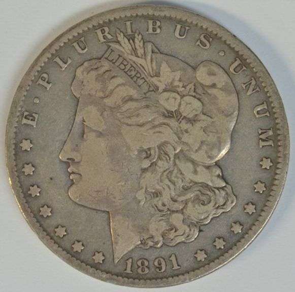 Very sharp 1891-CC Morgan Silver Dollar. Key date
