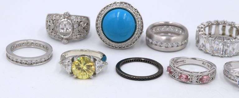 Group lot of 925 sterling silver rings