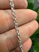 Sterling Silver Rolo Chain Necklace 18"
